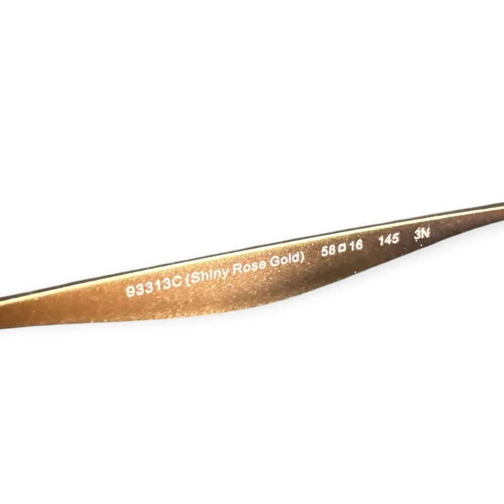 Coach Gold Sunglasses HC 7168‎ Shiny Rose Gold Metal Gray with Case Glam 145mm - Picture 9 of 11